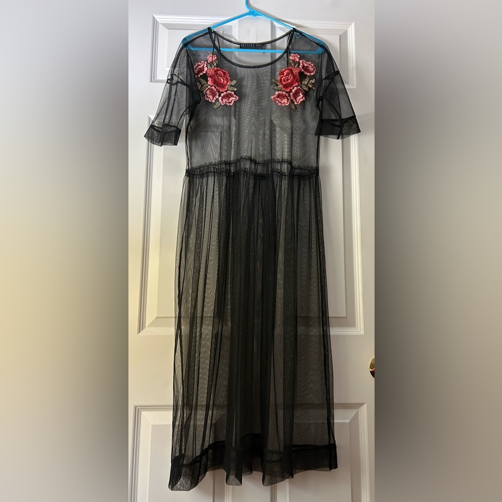 Potter’s Pot Black Net Overdress BNWOT Size M